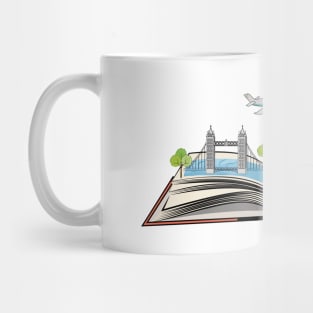 Open Book Geography Book Mug